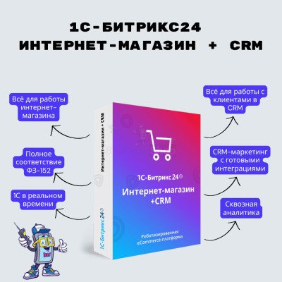 Программа для ЭВМ "1С-Битрикс24". Лицензия Интернет-магазин + CRM (12 мес.) - купить в Анциферово